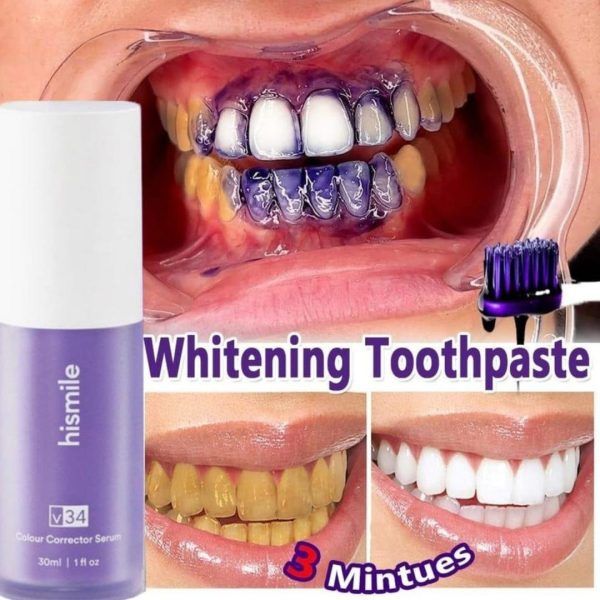 Pack Of 2 Tooth Brush Plus Hismiles Deal Teeth Brightening V34 Colour Corrector Serum Micro Nano Deal For Sensitive Gums Toothbrush